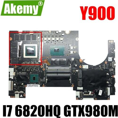 Akemy BY711 NM-A571 For Lenovo Y900 Y900-17ISK Notebook Motherboard CPU I7 6820HQ GPU GTX980M 8GB DDR4 100% Test Work