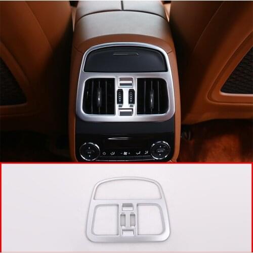 For Maserati Levante 2016 Car-Styling ABS Chrome Rear Air Conditioning Outlet Vent Frame Cover Trim Accessories