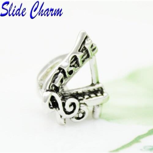 Free shipping new Fashion Jewelry simple black and white piano DIY charm beads fit Pandora bracelet