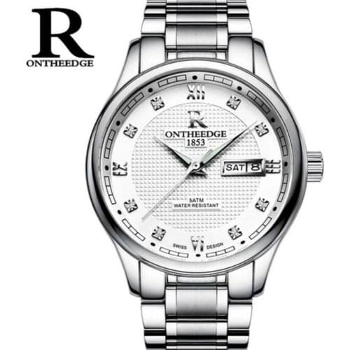 Mens Watches Top Brand Luxury Casual Business Silver Watch Men Quartz Auto Date Wristwatch relogio masculino erkek kol saati