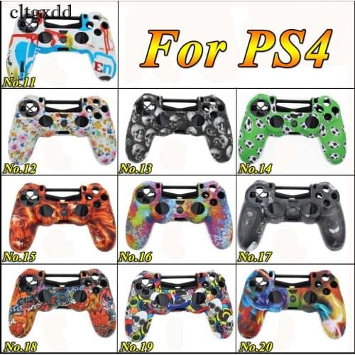 Cltgxdd Camouflage Silicone Gel Rubber Soft sleeve Skin Grip Cover case for Dualshock 4 Playstation 4 PS4 Pro Slim Controller