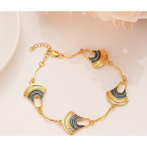 Black blue green enamel bag blium bangle bracelet Papua New Guinea for Women PNG Kundu Jewelry Party Gifts