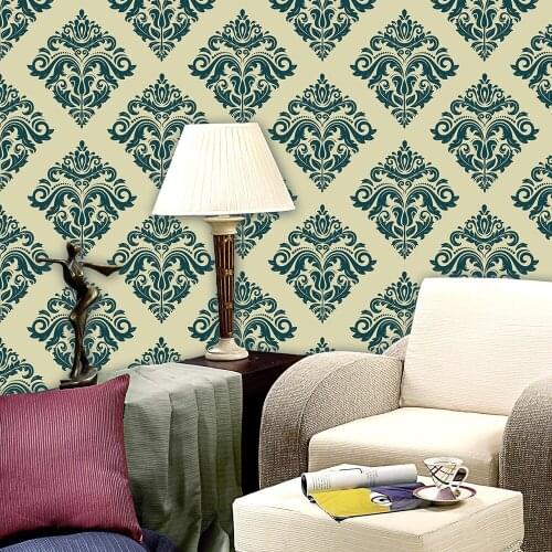 Restaurant decorative wall stickers Green pattern living room door cabinet table Decorative stickers PVC self-adhesive wallpaper