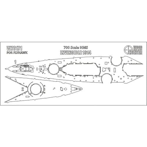 Wooden Deck for 1/700 HMS Invincible Battlecruiser 1914 Flyhawk FH1311 Ship Model DIY Upgrade Parts