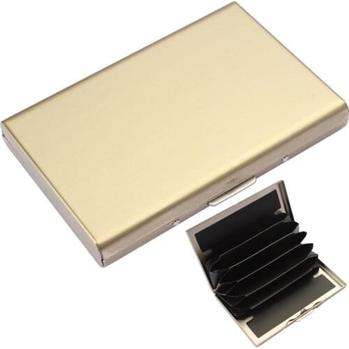 Stainless Steel Credit Card Holder Men Slim Anti Protect Travel ID Cardholder Women Rfid Wallet Metal Case Porte Carte