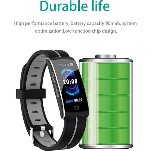 Fitness tracker woman sport smart watch F10C heart rate blood pressure IP68 waterproof swim watches for Android IOS PK mi band3