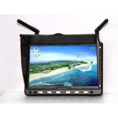 HD02 40CH 5.8G 7 Inch 1024x600 HD Port With DVR Build In Battery FPV Monitor for Fpv Racing Drone Airplane