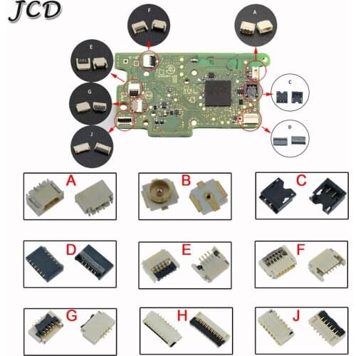JCD 5PCS Imported Repair parts For Nintend Switch NS Joy-Con Controller PCB board parts FPC Connector Socket Clip Spare part