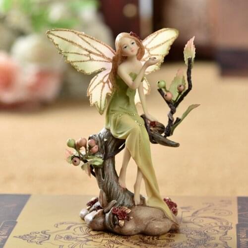Creative Forest Angel Ornaments Resin Crafts Miniature Figurines Cute Fairy Garden Decoration Retro Home Decoration Accessories