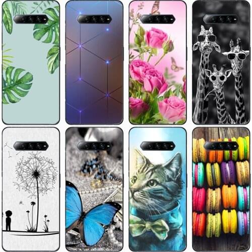 Fashion Soft silicone TPU Back Cover For Black Shark 4 Phone Funda Case For Black Shark 4 Pro Cute Cartoon Case