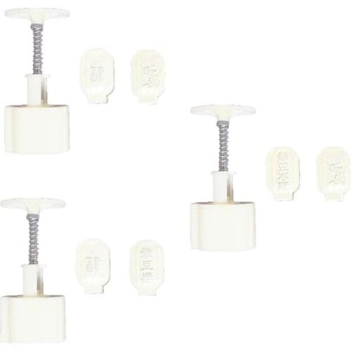 Mooncake Barrel Mold with 2pcs Lantern Stamps Hand Press Moon Cake Pastry Mould