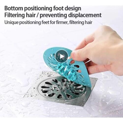 Floor Drain Cover Hair Filter Sewer Anti-clogging Kitchen Floor Drain Cover Bathroom Sink Filter Hair Deodorant Toilet Drains