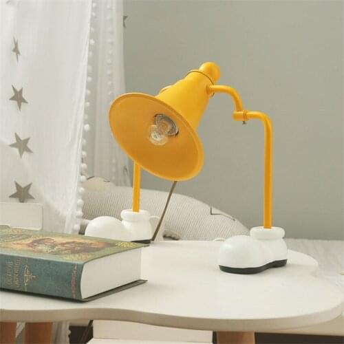 Cartoon Feet Standing Table Lamp Bedroom Adjustable Light Boy Girl Study Desk Lamp Decoration Yellow Childrens Room Table Light