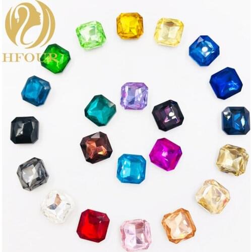 NEW Arrivals 50pcs Square Eight corner Pointback crystal rhinestones DIY Watch and Wedding dress jewelry accessories