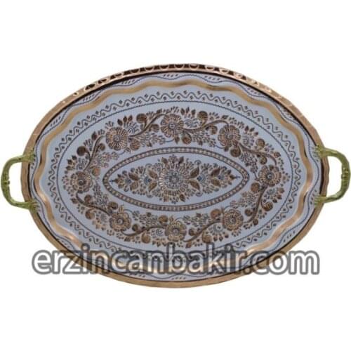 Authentic tea coffee tray handmade copper tray china korean style Motif traditional gift decorative Tray
