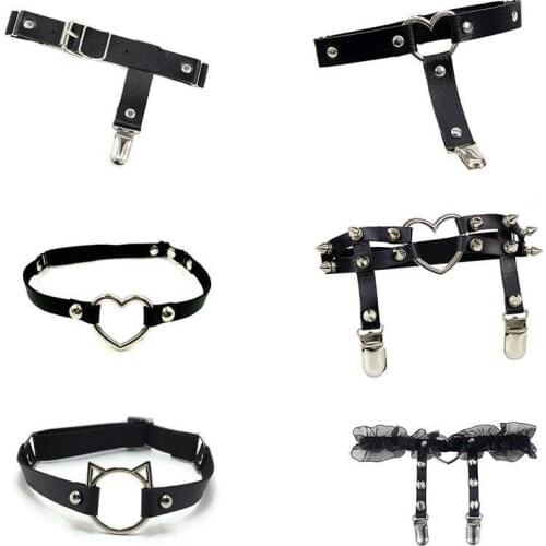 Garters Duck Clip Lolita Cosplay Costumes Accessories Women Girl Sexy Thigh Circle Belt Hose Clamp Stocking Buckle