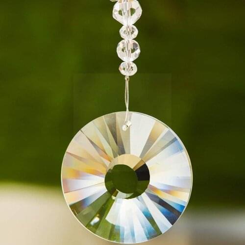 40mm Single Double Hole Transparent Glass Chandelier DIY Prism Home Decor Pendant Lighting Wedding Accessories Hanging Crys U0O3
