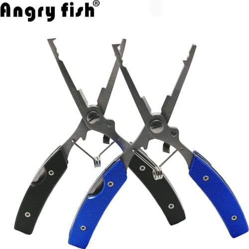 Fishing Tools Gear Cut Line Fishhook remove Lure Scissors Fishing Plier Black/Blue Color L4