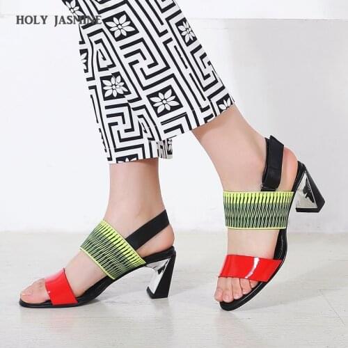 2021 Summer New High Heels Sandals Women Open Toe Block Heel Shoes Woman Sandals Ladies Heeled Sandals Shoes for Women Sandals
