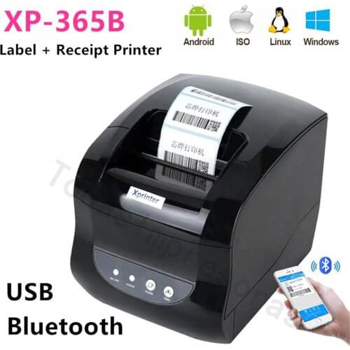 Xprinter Thermal Label Printer Barcode Receipt Bar Code Print 20mm-80mm Sticker Printer BT WIFI LAN USB 2 in 1 Termica Impresora