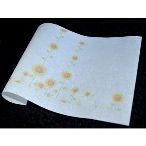 200PCS 15x21cm & 21x29cm sunflower pattern Soap Packaging Greaseproof Paper Oil Wax Gift Packing wrapping paper