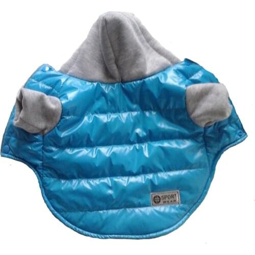 Winter Warm Clothes For Small Dogs Cats Soft Cotton PU Pet Dog Coat Jacket Casual Windproof Hooded Pet Clothing Pet Products