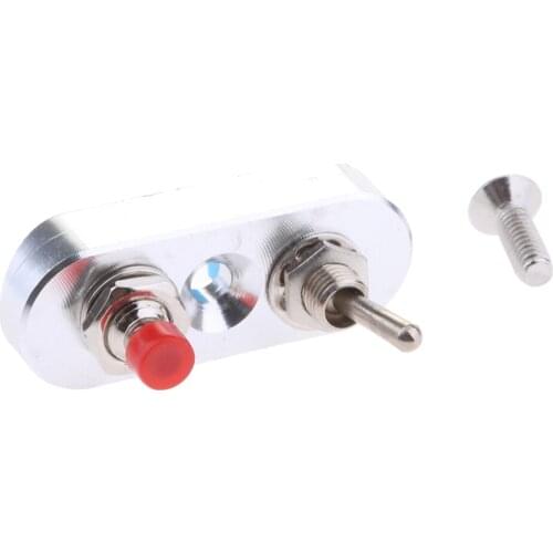 1 Pcs Mini CNC Motorcycle Handlebar Combination Switch Button & Thumb Toggle Silver 1.77 x 0.59 Inch