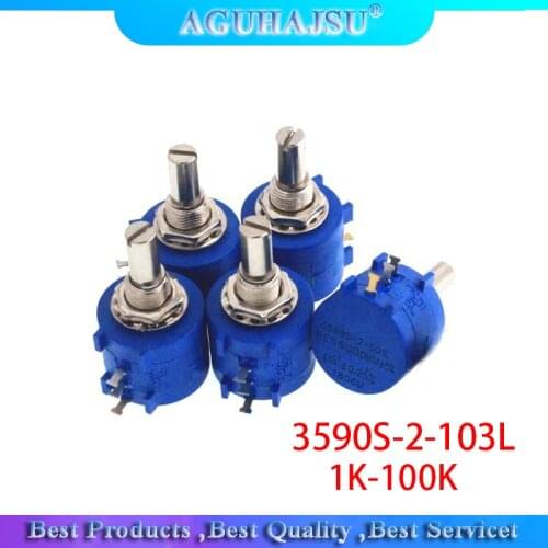 1PCS 3590S series potentiometer 500 1K 2K 5K 10K 20K 50K 100K ohm 3590S-2-103L 3590S 101 102 103 104 201 202 203 501 502 503