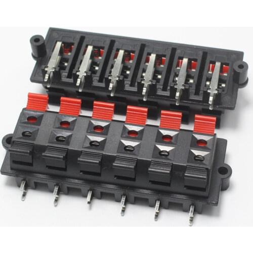 1pcs WP External Banana jack 12Pin Speaker Amplifier Wire Clip Audio Socket WP12 12Pole LED Spring Terminal Switch