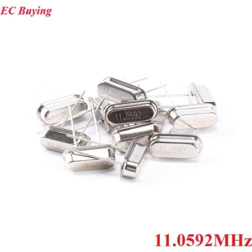 10pcs/lot 11.0592MHz 11.0592 MHz 11.0592M Hz Mini Passive Resonator Quartz HC-49S Crystal Oscillator