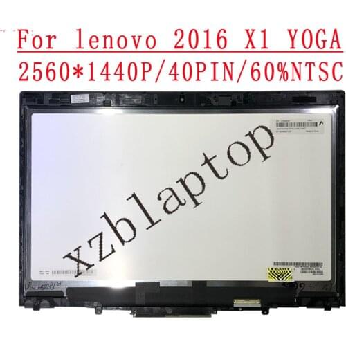 14" LCD LED Display Touch Screen Digitizer Assly FRU 01AY702 PN 00UR191 01AY703 00UR190 00UR192 For Lenovo X1 Yoga 1st Gen 2016