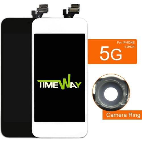 20PCS AAA For iphone 5 5G LCD Screen No Dead Pixel With Touch Screen Camera Holder Display Assembly For iphone 5 LCD Black&White