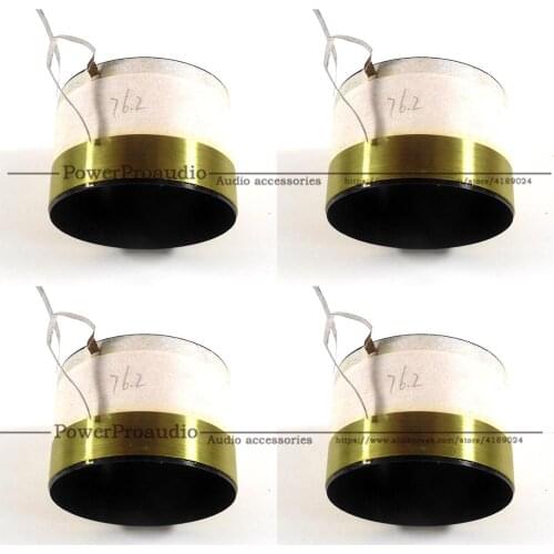 4pcs/lot 76.2 Core Bass Voice Coil 76.2mm Subwoofer 8OHM Speaker Accessories DIY Aluminum flat wire