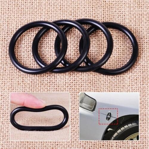 4PCS/lot Car Bumpers Quick Release Fasteners Replacement Rubber O-Rings Gaskets Black