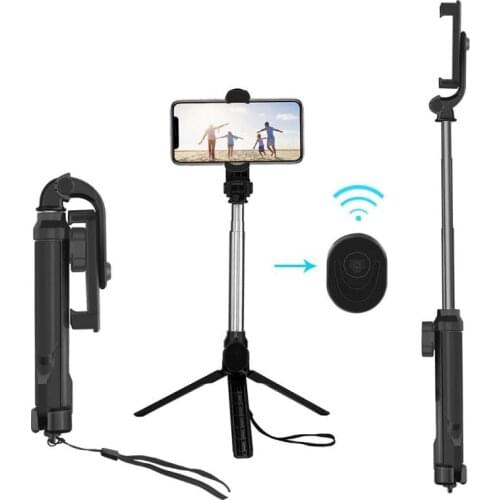 Draadloze Bluetooth Selfie Statief Met Wireless Remote Voor Iphone Huawei Samsung Android Mobiele Monopod Selfie Stok Sluiter