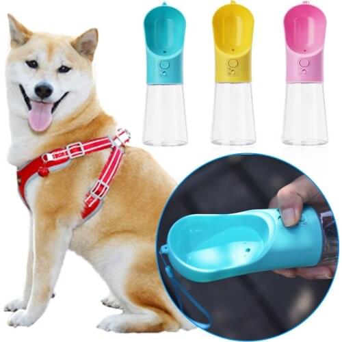 Portable Pet Dog Water Bottle for Dogs Food Water Feeder Drinking Bowl 400ml Puppy Cat Water Dispenser Pet Accessories