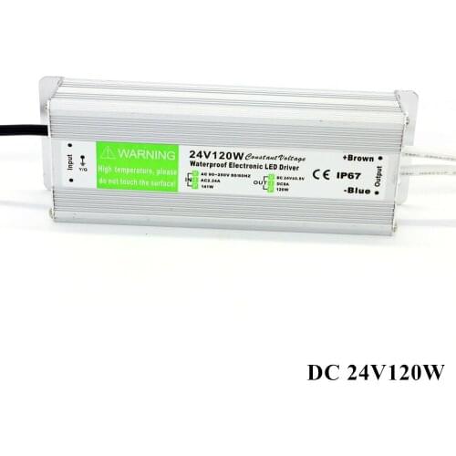 DC 24V 120W Power Supply Outdoor LED Transformer Waterproof ip67 LED Driver Adapter for Strip light