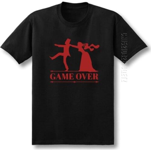 Summer Game Over Bride Groom Bachelor Bachelorette Party Funny Tshirt Men Clothing Crew Neck Cotton T-Shirt Oversized
