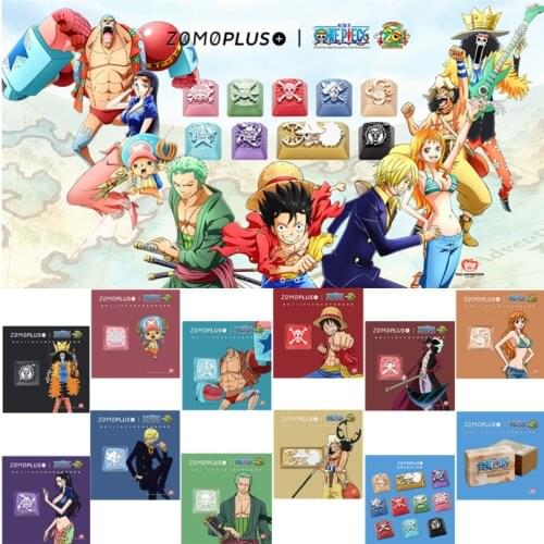 Keycap ONE PIECE mechanical keyboard key cap personality design, ONE PIECE HOBBY theme key cap MX axis aluminum alloy keycaps