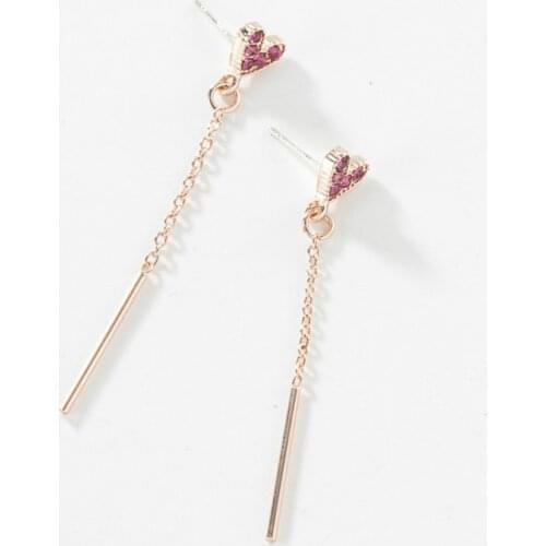 Korean Fashion Jewelry Simple Bohemian Love Long Earrings Chain Temperament Tassel Earrings Female Statement Earrings