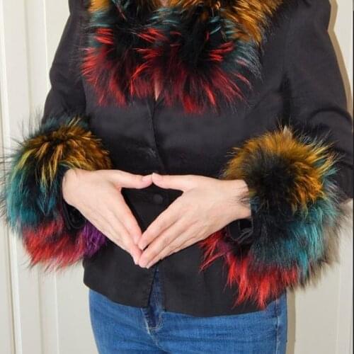 Real Raccoon Fur Cuffs