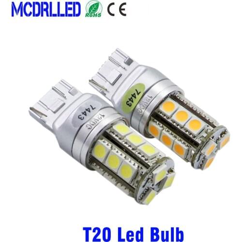 Mcdrlled Car Led Light Source 7443 7444 T20 W21/5w Led Signal Light For Lada Kalina Granta Vesta 7440 Led Bulbs 12v White