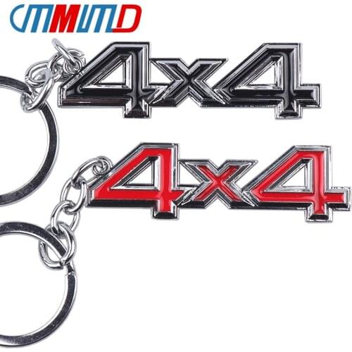 Car-Styling 3D Badge Emblem 4X4 Metal Keyring Keychain For Fiat Bmw Ford Honda Audi Lada opel Key Rings Chain Auto accessories