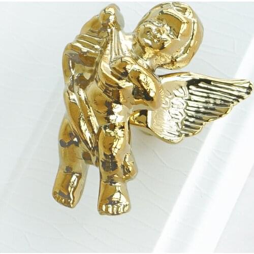 MFYS Brass Angle Cabinet Handles Nordic Dresser Pulls Light Luxury Drawer Knobs Vintage Wardrobe Door Handle Gold Furniture Hard