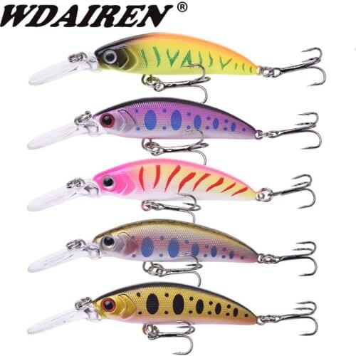 5pcs/Lot Mixed Colors Fishing Lure Set Hard Bait Mini Minnow Sinking Swing Crazy Wobblers Artificial Bionic Crankbait Tackle Kit