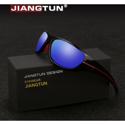 JIANGTUN 2020 New Sport Sunglasses Men Women Polarized Brand Designer Mirror Coating UV400 Lens for Driving Fishing JT2211B