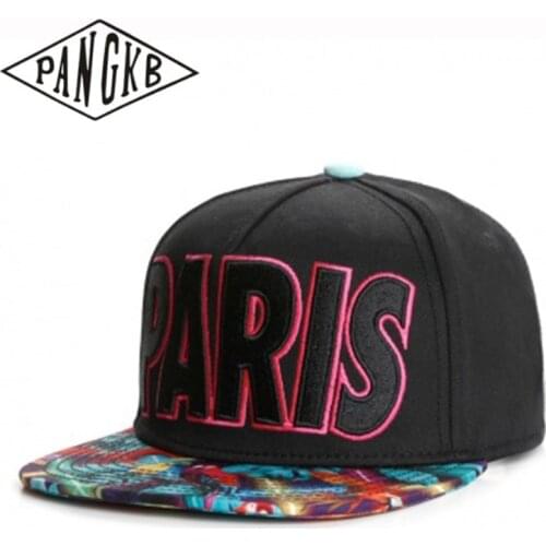 PANGKB Brand PARIS LIFE CAP parrot black Hip-Hop parkour sports snapback hat for men women adult outdoor casual sun baseball cap