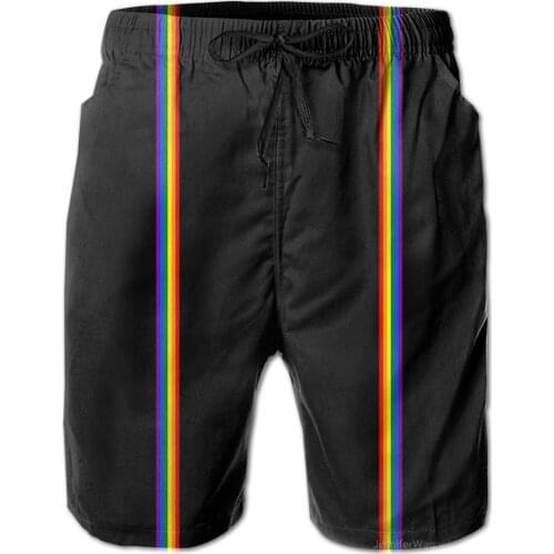 Hawaii Pants Beach R333 Breathable Quick Dry Geekybasketball Rainbow Stripes