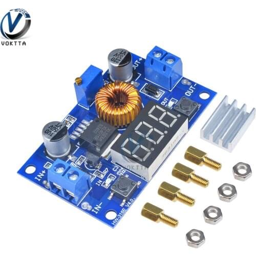 5A DC-DC Adjustable Step Down Buck Converter Power Transformer Voltage Regulator with LCD Digital Voltmeter Voltage Meter