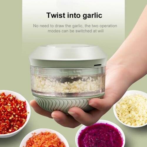 Mini Manual Blade Garlic Chopper Crusher Multifunction Spin Food Grinder Mincer Shredder For Fruit Vegetable Kitchen Tools